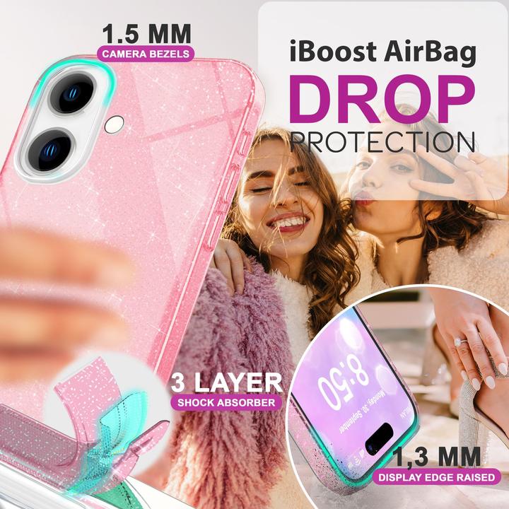 Produktbild Nalia Glitzer Hybrid Hülle (Apple iPhone 16 Plus)
