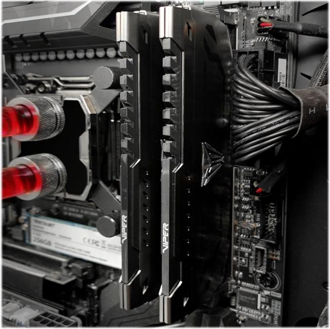 Actual product image Patriot Viper Steel PVS416G320C6K - 16 GB - 2 x 8 GB - DDR4 - 3200 MHz - 288-pin DIMM (2 x 8GB, 3200 MHz, DDR4-RAM, DIMM)