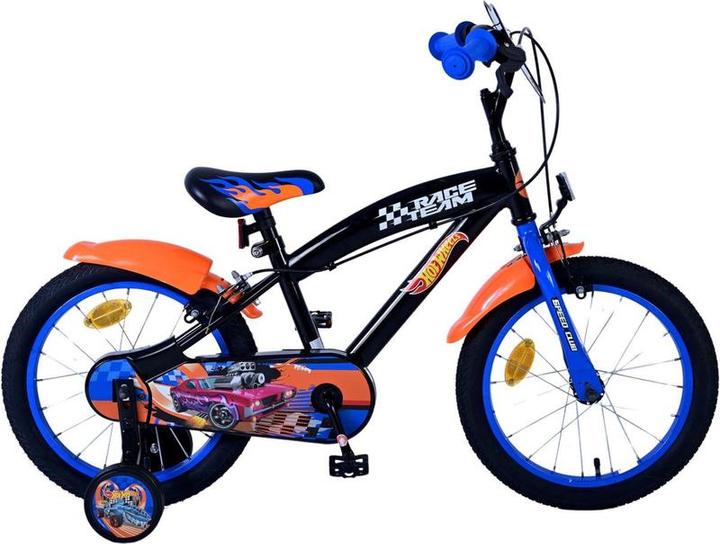 Produktbild Weitere Hot Wheels Kinderfahrrad - Jungen - 16 Zoll - Schwarz Orange Blau - Zweihandbremsen (31657 -SAFW)