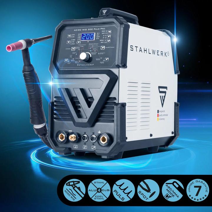 Produktbild Stahlwerk Digitales Schweissgerät AC/DC WIG 200 Puls Pro IGBT Inverter 200A
