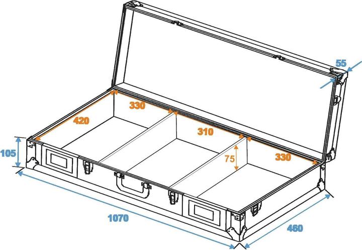 Image du produit Roadinger DIGI M-12 Case (L x l x H) 170 x 1100 x 500 mm (Accessoire)