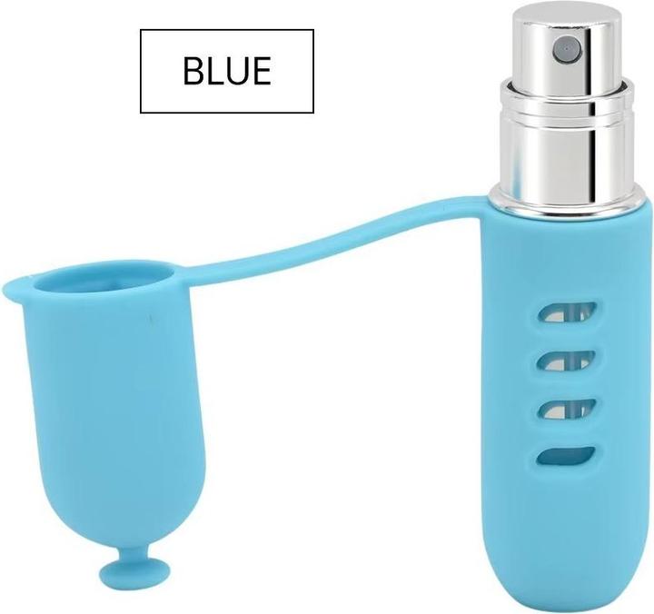 Swissdetector Tragbarer Parfümzerstäuber aus Silikon - 5Ml - Blau (5 ml)