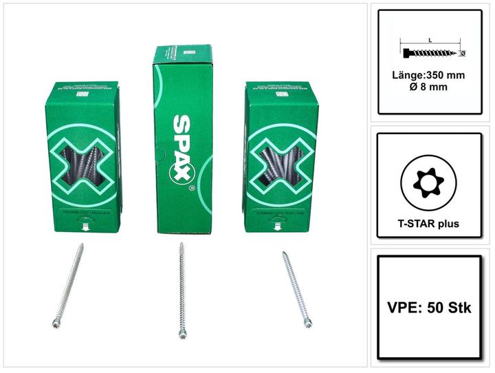 Produktbild Spax Zylinderkopfschrauben (50 Schrauben pro Stück)