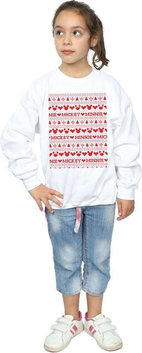 Immagine prodotto Disney Mickey And Minnie Christmas Fair Isle Felpa Ragazze (152, 158)