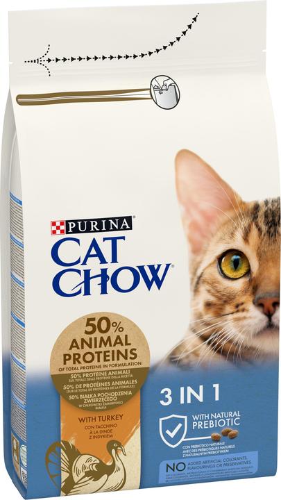 Actual product image Purina ONE CAT CHOW 3 in 1 Turkey 1,5 kg (Adult, 1 pcs., 1500 g)