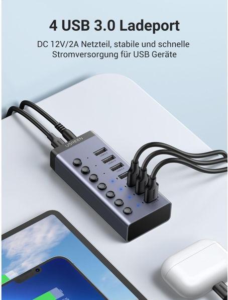 Produktbild Ugreen multifunction HUB 7in1 (USB-C, 8 Ports)