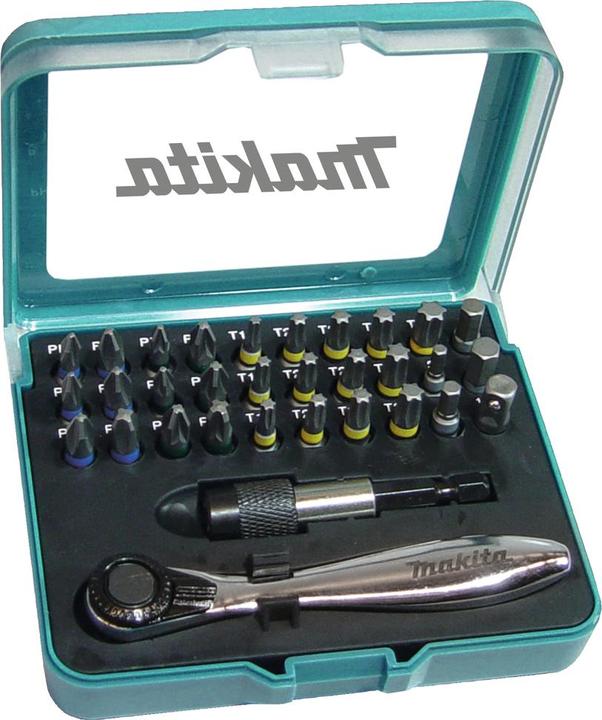 Immagine prodotto Makita P-79790 Set cricchetto + bit 32 pezzi (3.0, 4.0, 5.0, 6.0, PH1, PH2, PH3, PZ1, PZ2, PZ3, T10, T15, T20, T25, T27, T30, T40)