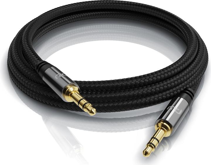 Image du produit Primewire Câble jack 3,5 mm AUX, Câble audio avec gaine en nylon, Câble audio jack 3,5 mm vers jack (2 m, Jack 3,5 mm (AUX))