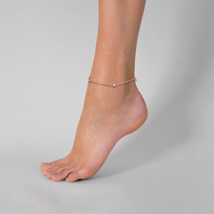 Image du produit Glanzstücke München Femme argent sterling zirconium or rose 22,0 cm chaîne de base + 3,0 cm extension - 23948 (Argent 925, 22 cm)