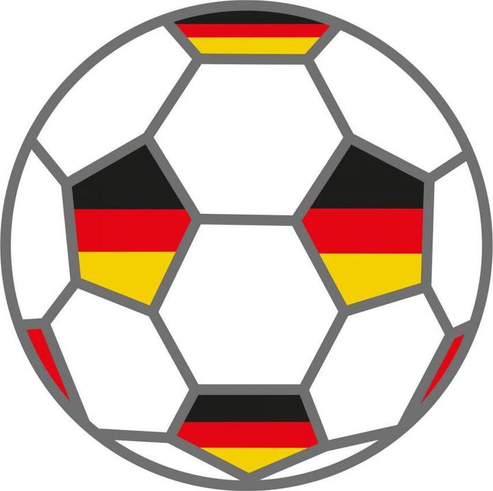 Immagine prodotto Trenddeko Calcio con bandiere della Germania (10 x 10 cm, 100 x 100 cm, 80 x 80 cm, 60 x 60 cm, 20 x 20 cm, 40 x 40 cm)