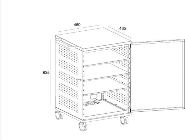 Actual product image Multibrackets Display Stand & MediaBox 180 (Universal, 60", 60 kg)