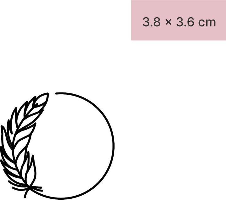 Produktbild minink Temporäres Tattoo – Feder mit Kreis