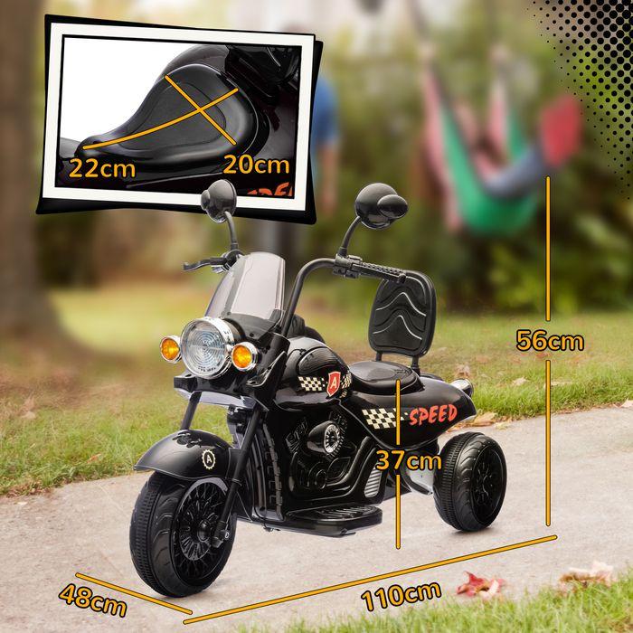 Actual product image Swisshandel24 Kinder Elektro-Motorrad 6V mit Musik 3-5 km/h 3-6 Jahre Kinder, bis 25kg, schwarz (6 V)