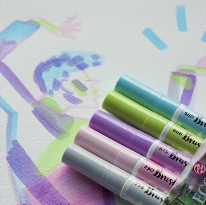 Immagine prodotto Talens Pennello Ecoline Pastello (Multicolore, 5 x)