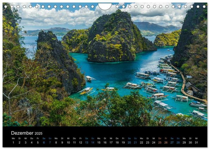 Actual product image Philippinen Foto Wandkalender 2025 (Wandkalender 2025 DIN A4 quer), Monatskalender (A4)