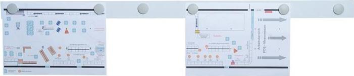 Image du produit Magnetoplan MAGNETOWALL - Barre à rideaux murale (10 x)