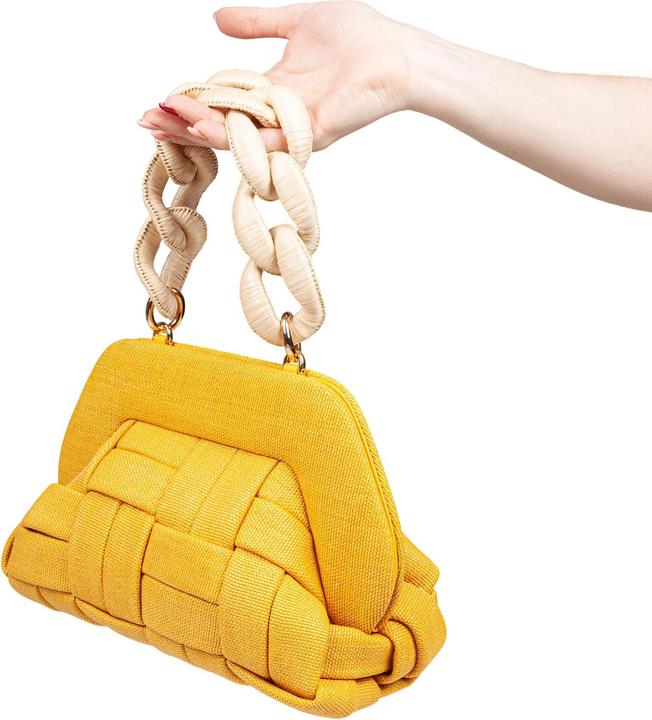 Produktbild Themoirè canvas clutch bag color yellow ocher