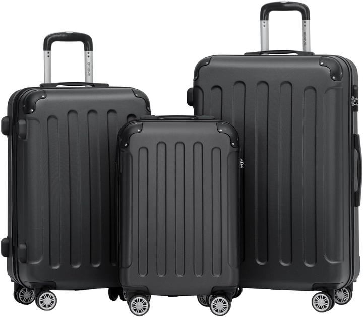 Beibye Hartschalen-Reisekoffer-Set (110 l, Handgepäck (bis 50l), M (50 - 90l), L (90 - 115l))