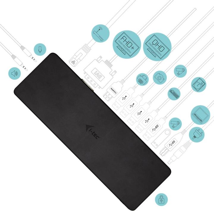Actual product image i-tec USB-C Hub (USB-B, 10 Ports)