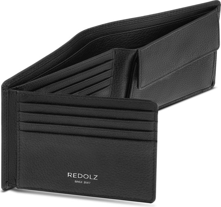 Image du produit Redolz Leather Essentials Portefeuille en cuir avec protection RFID 12 cm