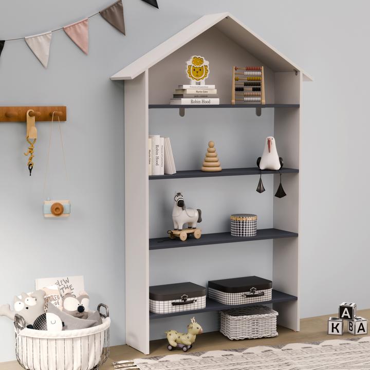 Produktbild VCM Holzregal stehend | platzsparendes Kinder Regal | Masse: H. 160 x B. 103 x T. 23 cm |