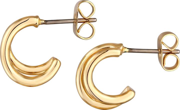 Image du produit Elli Boucles d'oreilles Demi-créoles Double rangées Boucles d'oreilles Femme Couleur Or (Laiton)