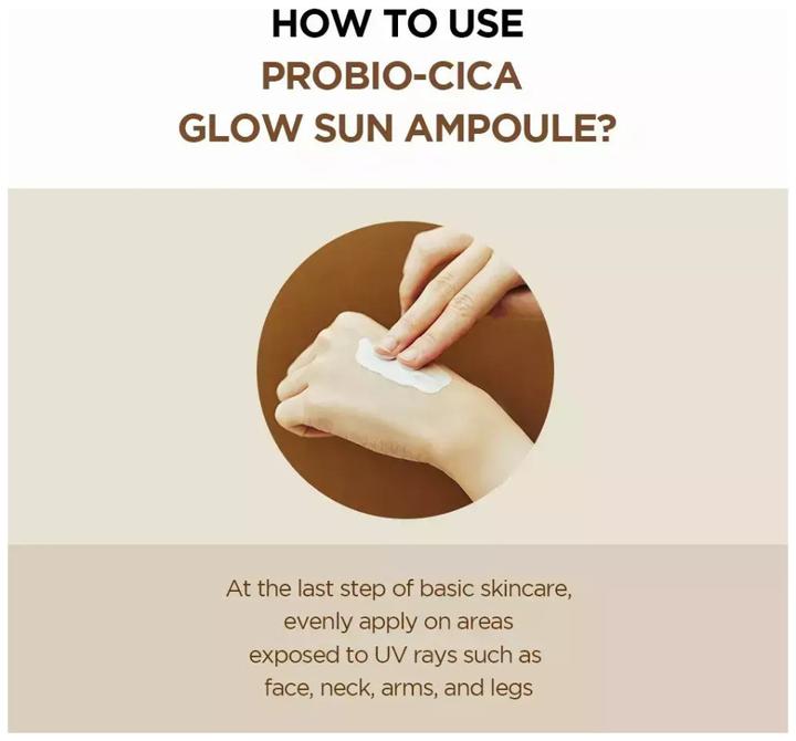 Immagine prodotto Skin1004 Probio-cica Glow Sun Ampoule (Crema solare, SPF 50+, 50 ml)