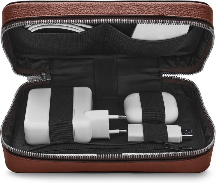 Woolnut Leather Tech Organizer -tarvikelaukku, konjakki (Tasche)