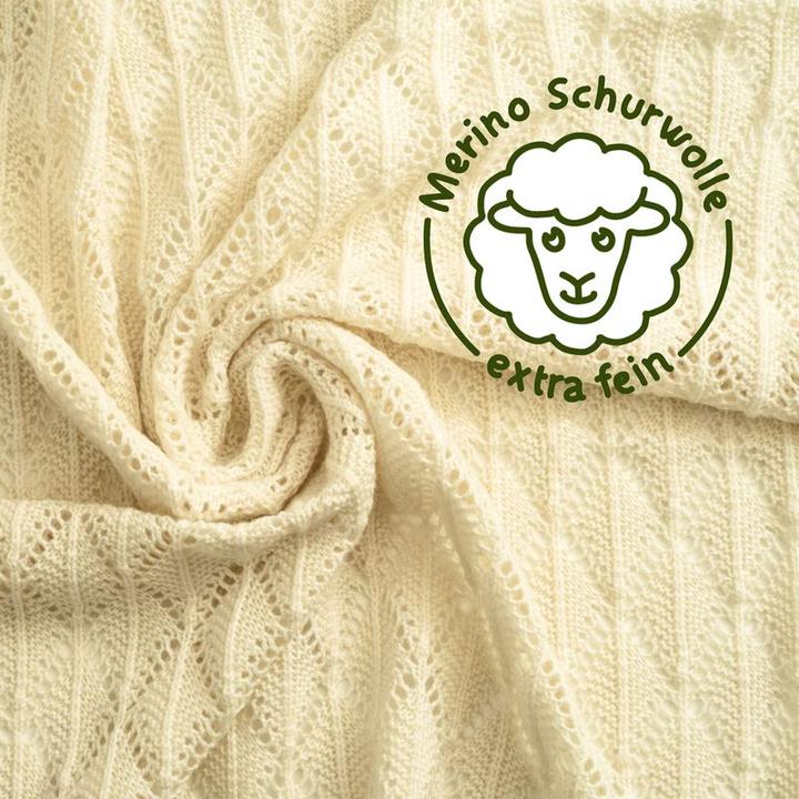 Produktbild Sonnenstrick Babydecke Kinder Kuscheldecke Merino Schurwolldecke Neugeborenen-Decke (100 x 80 cm)