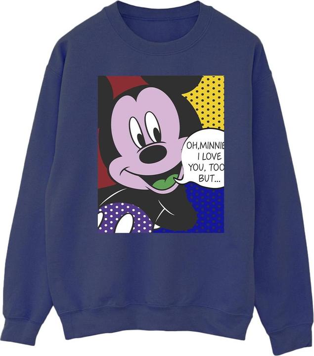 Actual product image Disney Mens Mickey Mouse Oh Minnie Pop Art Sweatshirt (XL)
