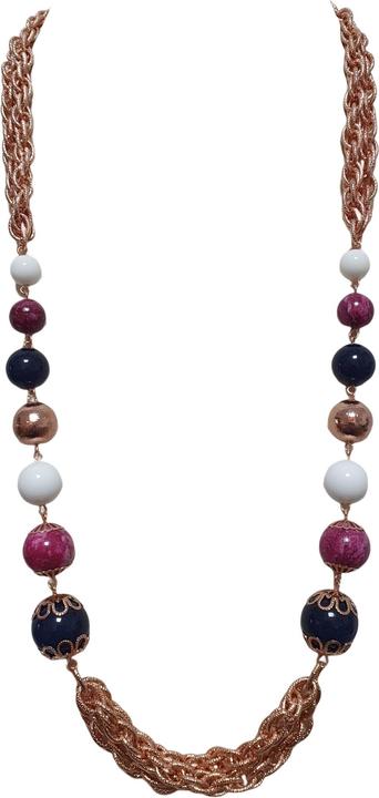 Produktbild L'Officiel Collana catena rosa e agate colorate