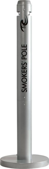 Rubbermaid Standascher Smokers' Pole, rund, silber