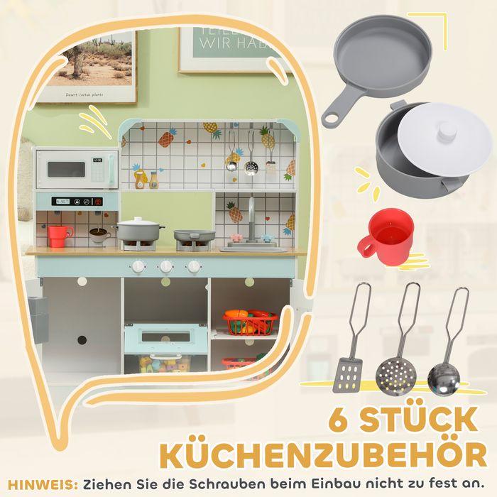 Image du produit Swisshandel24 Kinderküche, Spielküche mit Lichtern, Geräuschen, Kaffeemaschine, Weiss