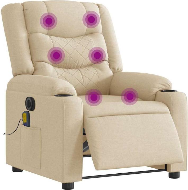Produktbild VidaXL Massagesessel Elektrisch Creme Stoff