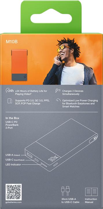 Image du produit GP Batteries GP M2 Series PowerBank (10000 mAh)
