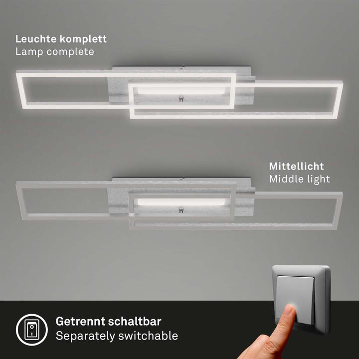 Actual product image Briloner LED ceiling light, brushed aluminum, LED/40W (4400 lm)
