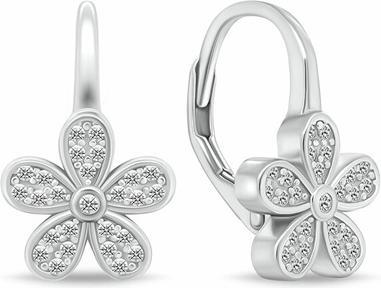 Immagine prodotto Brilio Argento - Orecchini a fiore in argento con zirconi trasparenti EA112W