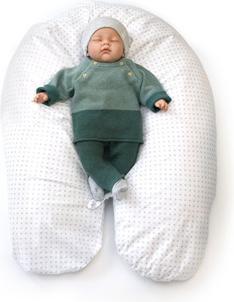Immagine prodotto Sissel Fodera per cuscino da letto Comfort in cotone bianco/grigio (195 cm)