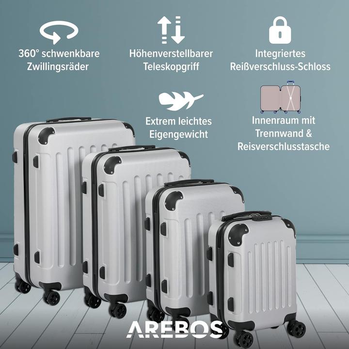 Image du produit Arebos Valise de voyage (94 l, Bagage à main (jusqu'à 50l), M (50 - 90l), L (90 - 115l), XL (à partir de 115l))