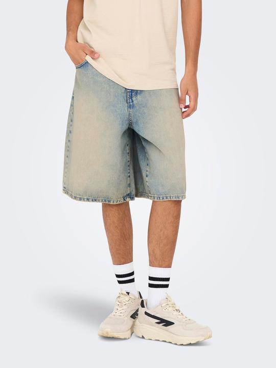 Produktbild Only & Sons ONSCARL Mid Rise Ballon Schnitt Shorts Jeans-Shorts (XL)