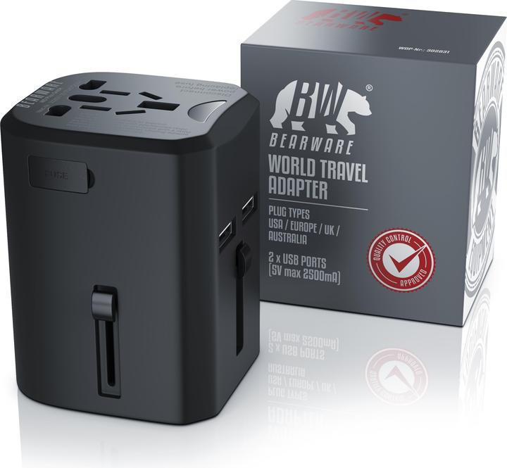 Actual product image Bearware Universal travel plug