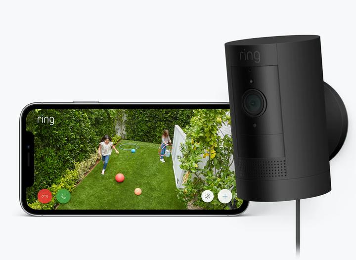 Actual product image Ring Stick Up Cam Plug-In - Black (1920 x 1080 Pixels)