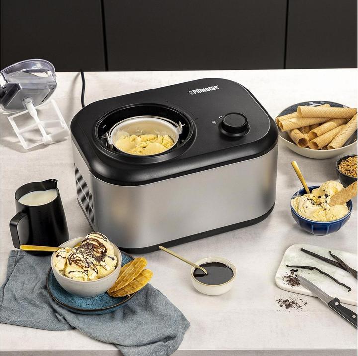 Actual product image Princess Ice cream maker - 1 liter capacity, 60 minutes, Removable container, 100 watts, 282608 (EU plug)