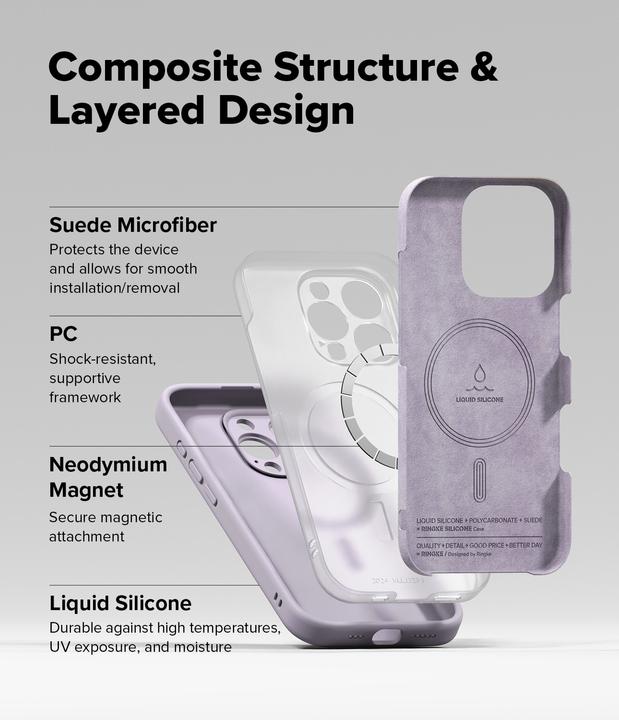 Actual product image Ringke Case for iPhone 16 Pro Max SILICONE MAGNETIC LIGHT PURPLE (Apple iPhone 16 Pro Max)