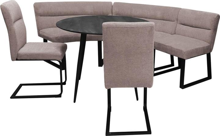 Produktbild HTI-Living Sitzgruppe mit Eckbank 2 Stühlen 1 Eckbankverlängerung und Tisch Cappurro (100 x 76 x 100 cm)