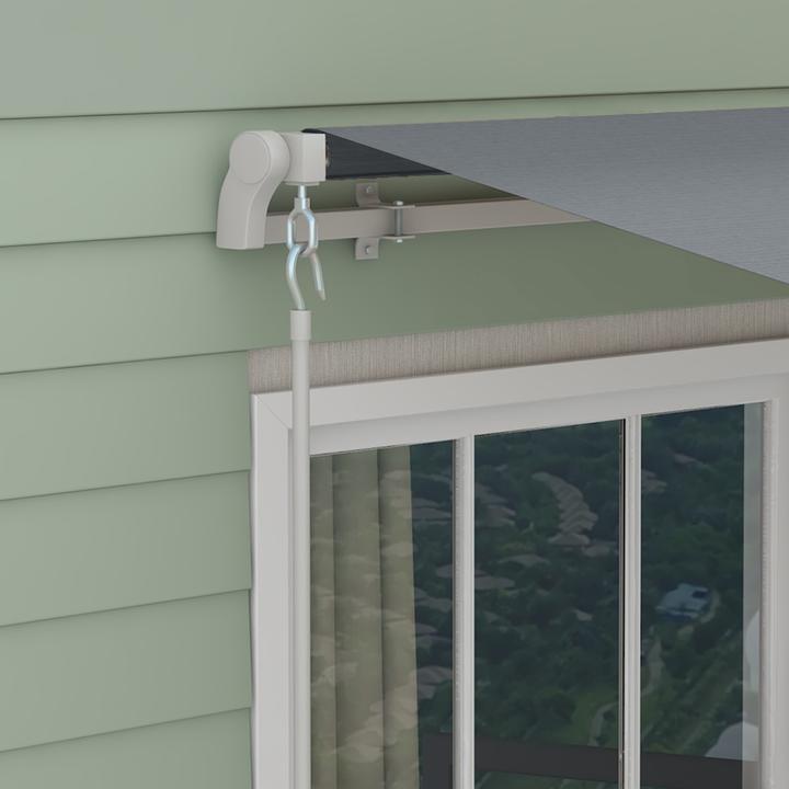 Actual product image Outsunny Hinged awning with hand crank (2.45 m)