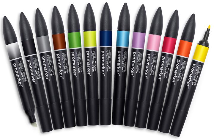 Image du produit Winsor & Newton ProMarker 12+1 set 1 (Multicolore, 12 x)