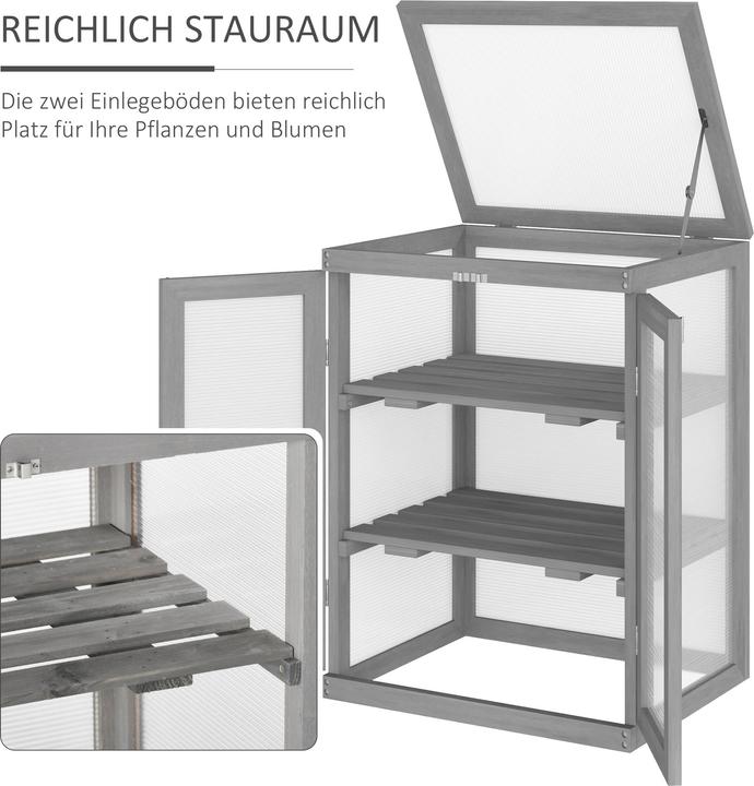 Actual product image Outsunny Gewächshaus mit Ablagen
