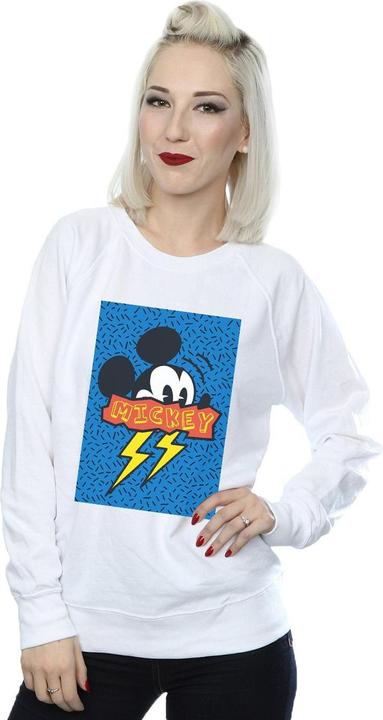 Actual product image Disney Womens/Ladies Mickey Mouse 90s Flash Sweatshirt (XL)