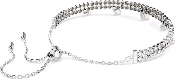 Image du produit Swarovski x Ariana Grande Armband Kristallperle Rundschliff Weiss Rhodiniert (24 cm, Métal Swarovski)